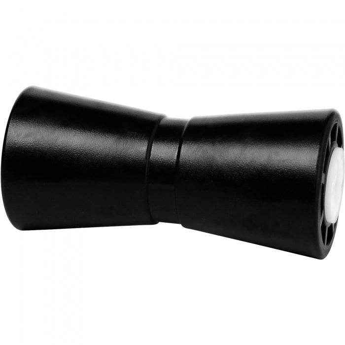 Black Polyvinyl Keel Roller - 8 inch x 5/8 inch Shaft | Tie Down Engineering 86409 - MacombMarineParts.com