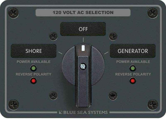 Blue Sea 120 Volt Rotary Switch Panel 8365 - MacombMarineParts.com