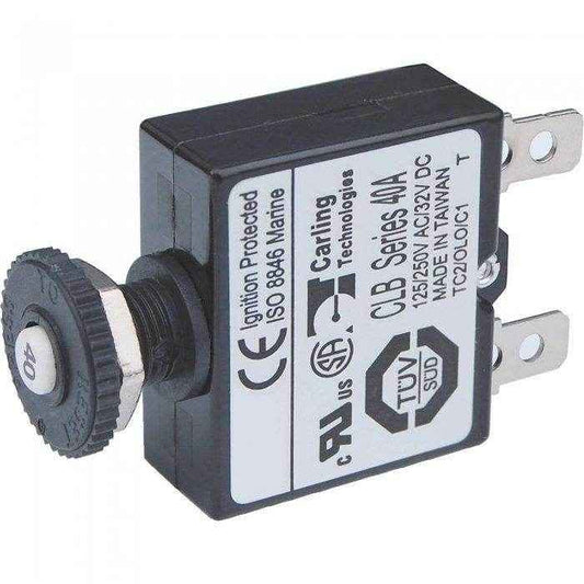 Blue Sea 40 Amp Dc Push Button Circuit Breaker 7061 - MacombMarineParts.com