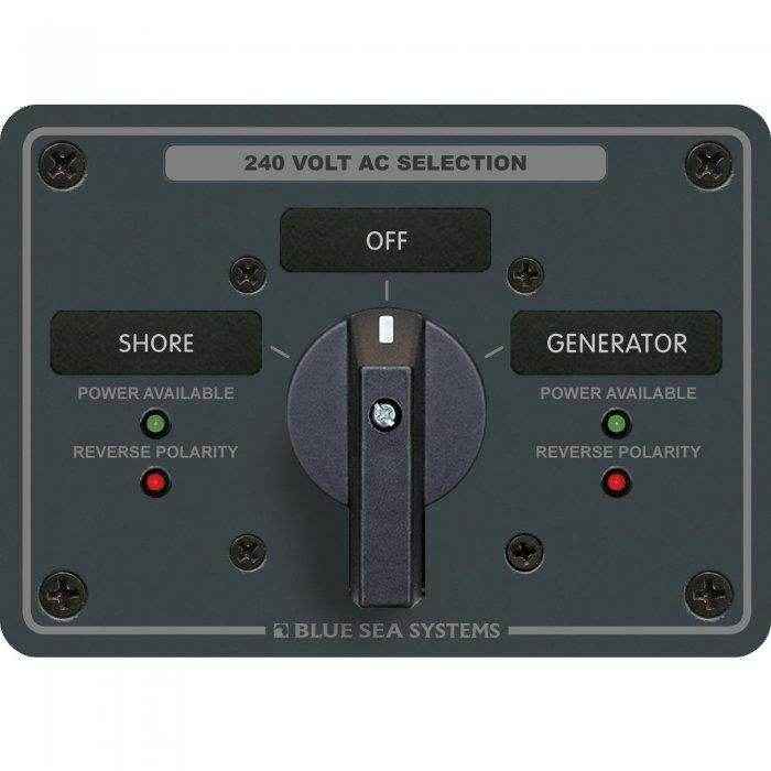 Blue Sea 65 Amp 2 Position Rotary Switch Panel 8363 - MacombMarineParts.com