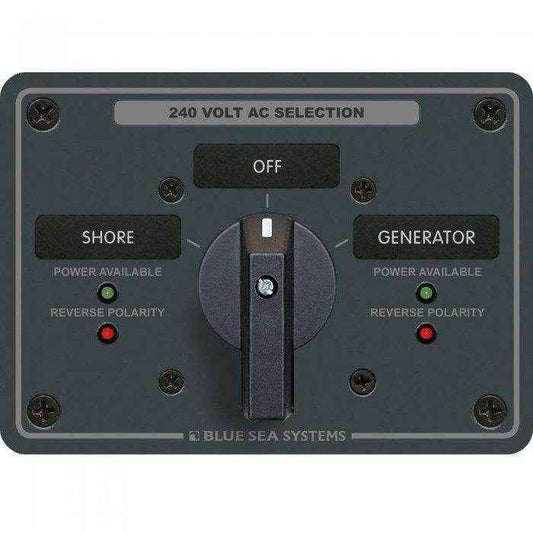 Blue Sea 65 Amp 2 Position Rotary Switch Panel 8363 - MacombMarineParts.com