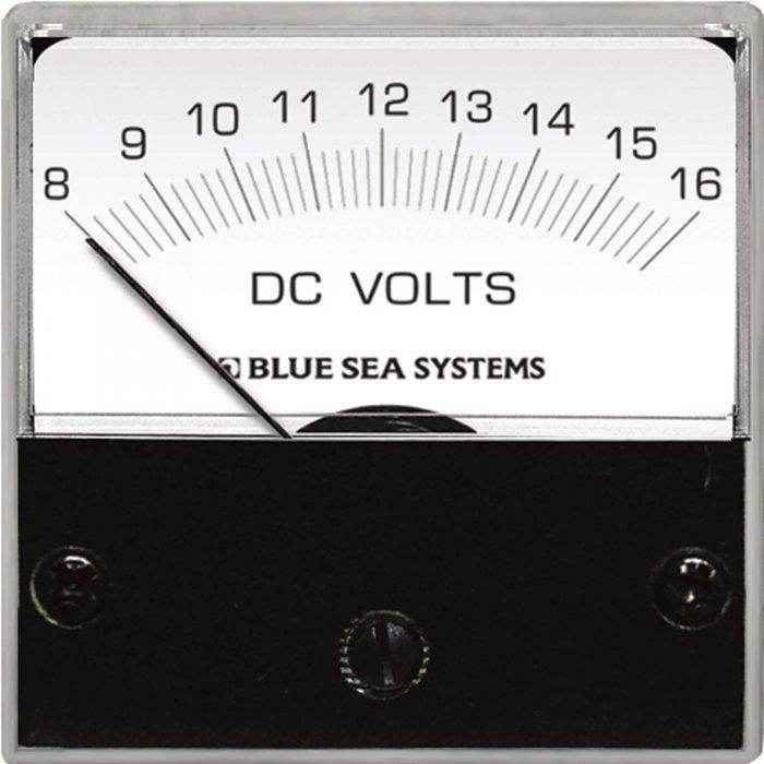 Blue Sea 8-16 Volt Dc Analog Micro Voltmeter 8028 - MacombMarineParts.com
