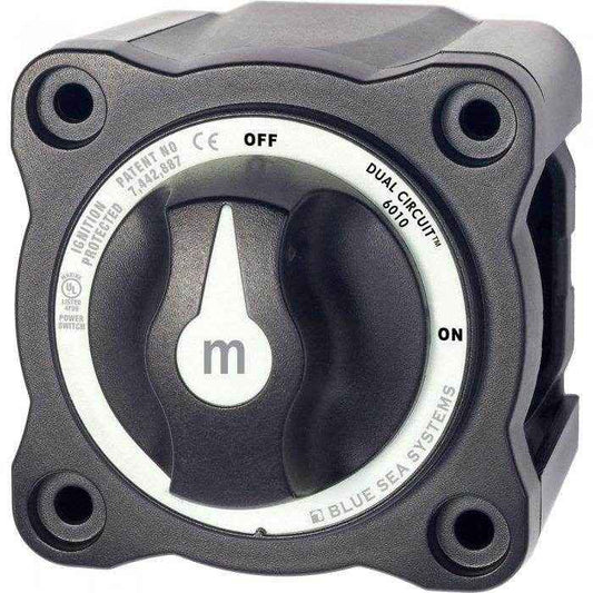 Blue Sea Black M-Series Battery Switch Dual Circuit 6010200 - MacombMarineParts.com