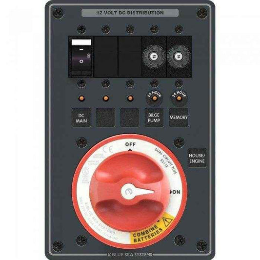 Blue Sea Dual Battery Bank Management Panel 8690 - MacombMarineParts.com