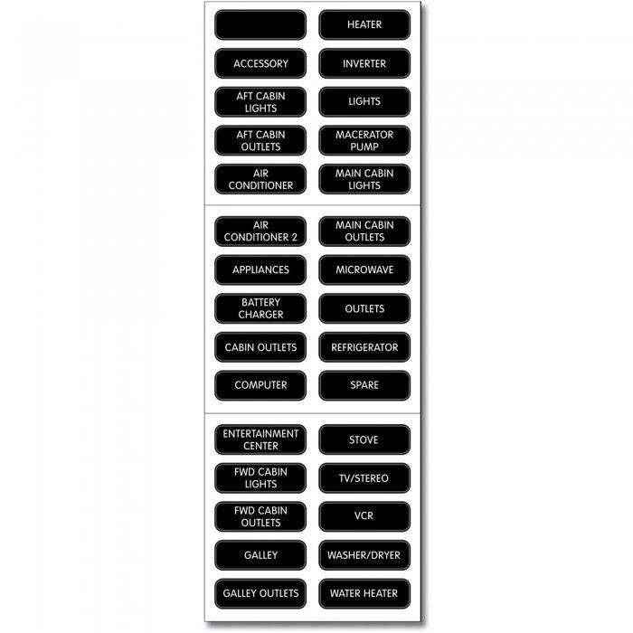 Blue Sea Large Format Panel Label 8031 - MacombMarineParts.com