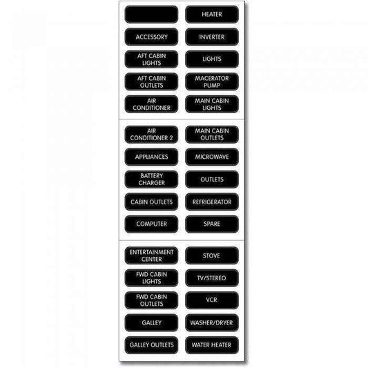 Blue Sea Large Format Panel Label 8031 - MacombMarineParts.com