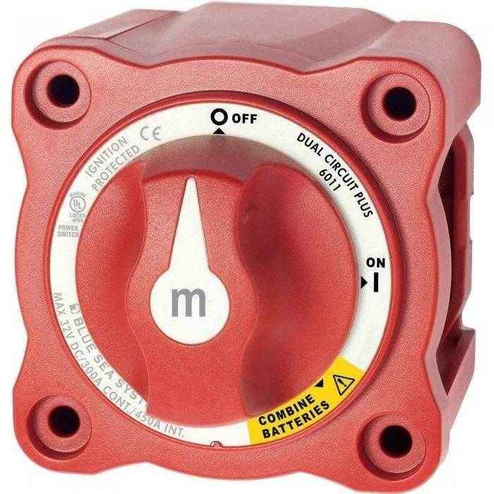 Blue Sea M - Series Battery Switch Dual Circuit Plus 6011 - MacombMarineParts.com