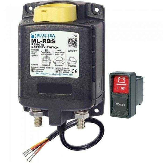 Blue Sea Ml - Series Heavy Duty Remote Battery Switch 7700 - MacombMarineParts.com