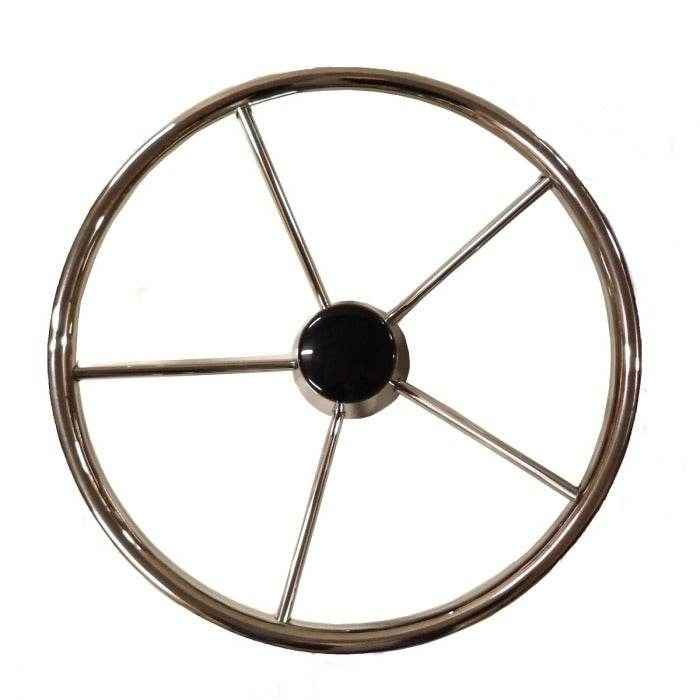 Boat Steering Wheel Destroyer Style Non - Magnetic Stainless Steel - 20 in. | Uflex USA V44 - MacombMarineParts.com