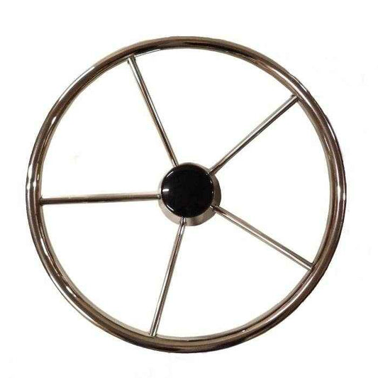 Boat Steering Wheel Destroyer Style Non - Magnetic Stainless Steel - 20 in. | Uflex USA V44 - MacombMarineParts.com