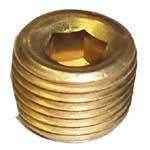 Brass Pipe Plug 1/2 inch Hex | Crusader 444705 - MacombMarineParts.com
