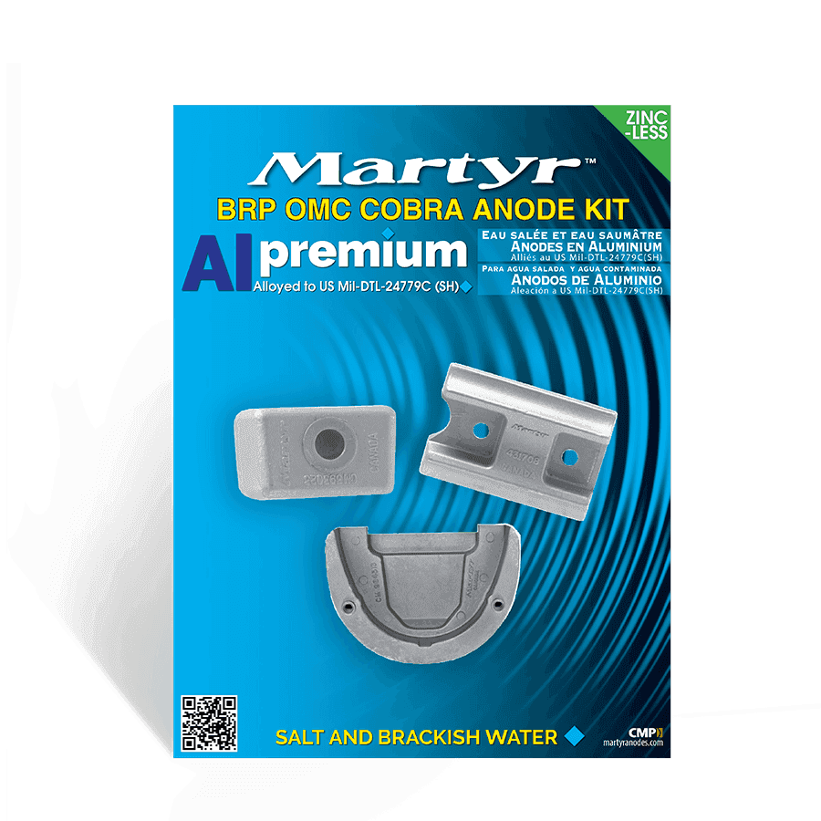 BRP OMC Cobra Anodes Kit M | Martyr CMCOBRAKITM - MacombMarineParts.com