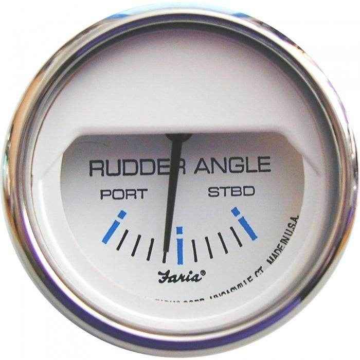Chesapeake White Rudder Angle Gauge | Faria Beede Instruments 13822 - MacombMarineParts.com