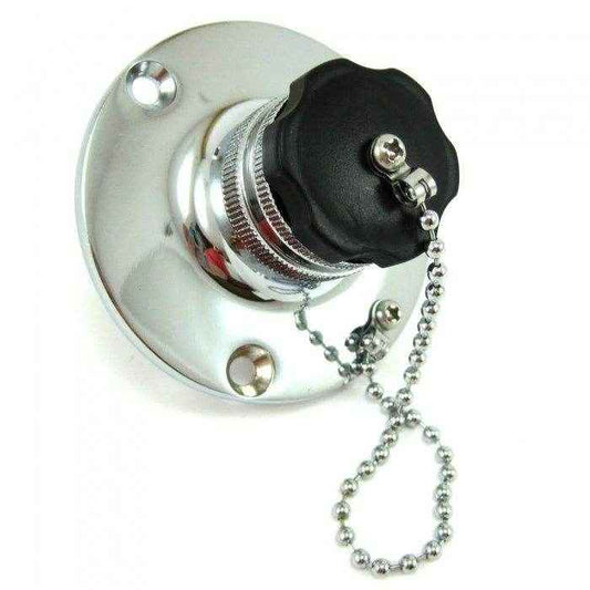 Chrome Plated Water Inlet | Whitecap Industries P - 2455 - MacombMarineParts.com