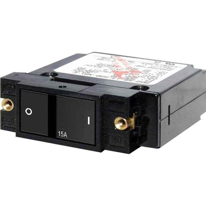 Circuit Breaker A-Series Flat Rocker - Single Pole 15A | Blue Sea 7403 - MacombMarineParts.com