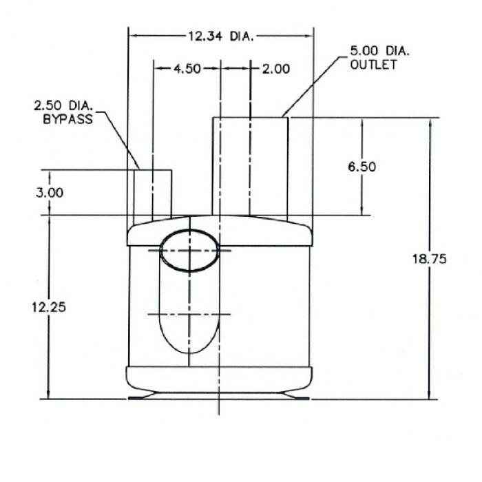 Custom Sea Ray Muffler with Bypass | Centek Industries 1601484 - MacombMarineParts.com