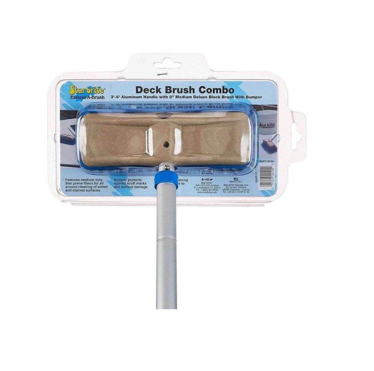 Deluxe Blue Telescoping Deck Brush Kit | Star Brite 040192 - MacombMarineParts.com