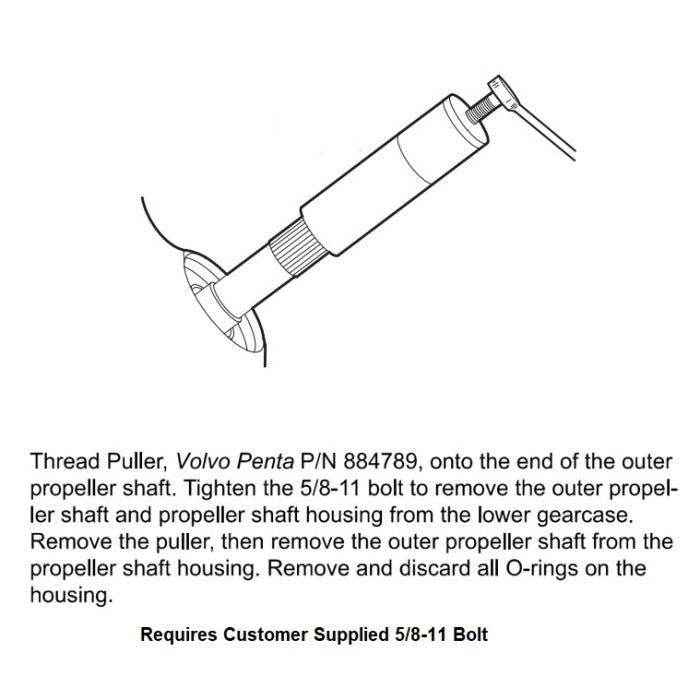 Duoprop Outer Propeller Shaft Puller | Volvo Penta 884789 - MacombMarineParts.com