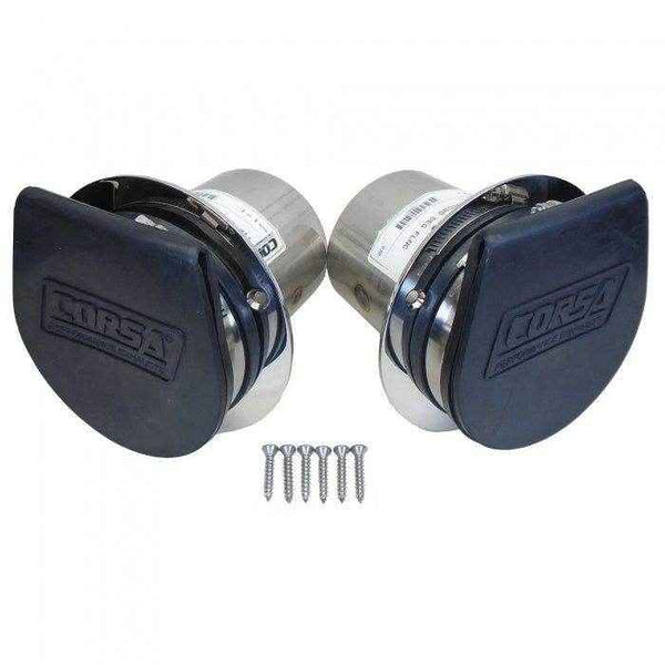 Exhaust Tips Stainless Steel with External Flappers - 4 in. | Corsa Performance 11050 - MacombMarineParts.com