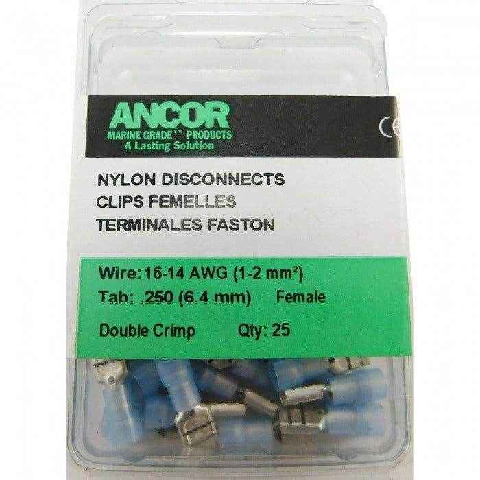 Female Disconnect .250 Tab 16 - 14 AWG 25 Pack | Ancor 210818 - MacombMarineParts.com