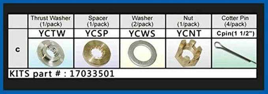 Fixed Hub Prop Hardware Kit - Yamaha, Type C | Solas 17033501 - MacombMarineParts.com