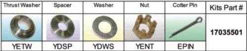 Fixed Hub Prop Hardware Kit - Yamaha, Type D/E | Solas 17035501 - MacombMarineParts.com