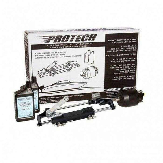 Front Mount Outboard Hydraulic Steering System | Uflex PROTECH 2.1 - MacombMarineParts.com