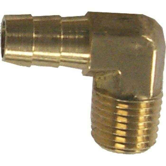 Hose Barb 90 Degree Brass Fuel Elbow 1/4 In. MNPT x 3/8 In.| Sierra 18 - 8067 - MacombMarineParts.com