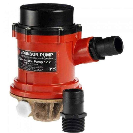 Livewell Pump 1600 GPH 12 Volt | Johnson Pump 16004B - MacombMarineParts.com