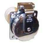 Marinco 50 Amp 125/250 Volt Stainless Steel Power Inlet 6373El-B - MacombMarineParts.com