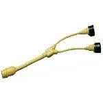 Marinco Y Adapter 2 - 30A 125V To 50A 125/250V Locking 153Ay - MacombMarineParts.com