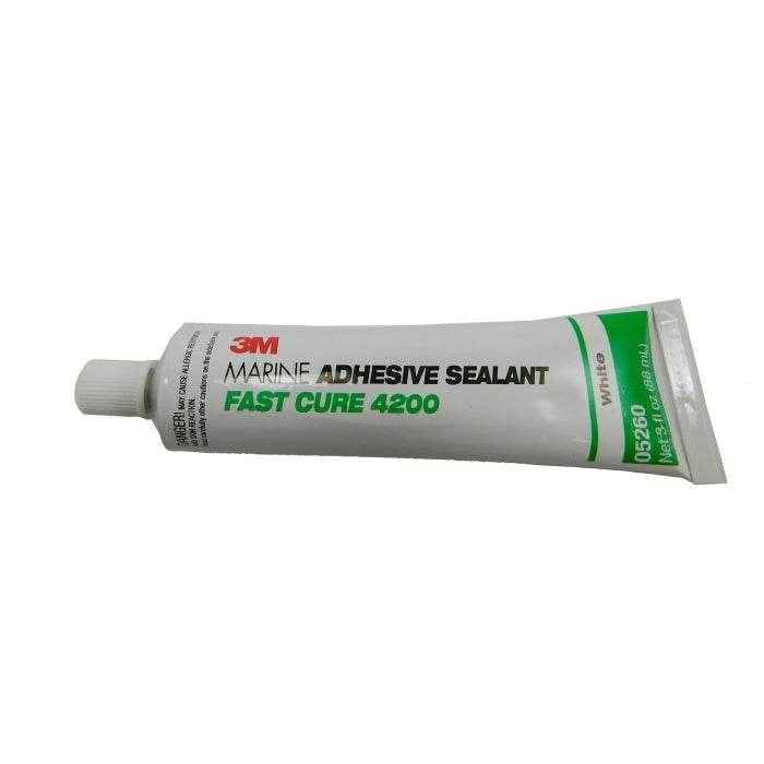 Marine Adhesive Sealant 4200 Fast Cure White - 3 oz. | 3M 05260 - MacombMarineParts.com
