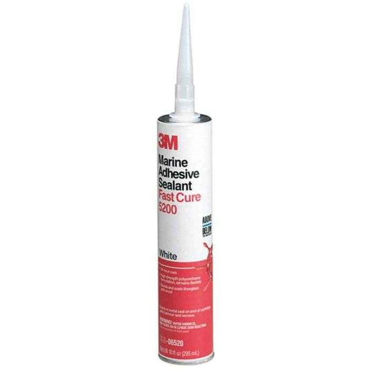 Marine Adhesive Sealant 5200 Fast Cure White - 10 oz. | 3M 06520 - MacombMarineParts.com