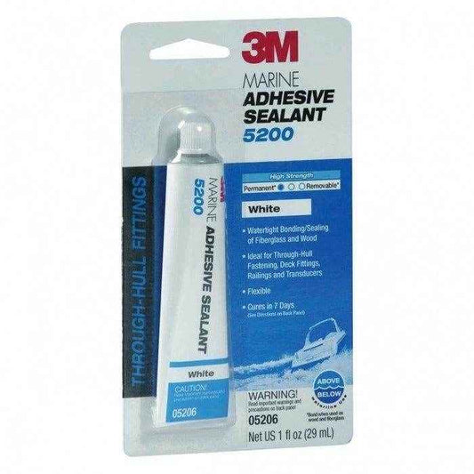 Marine Adhesive Sealant White 5200 Squeeze Tube - 1 oz. | 3M 05206 - MacombMarineParts.com