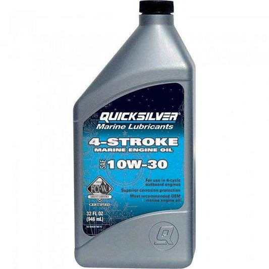 Marine Engine Oil 10W30 4 - Stroke 1 Quart | Quicksilver 92 - 8M0078616 - MacombMarineParts.com