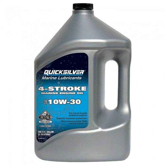 Marine Engine Oil 10W30 4 - Stroke Gallon | Quicksilver 92 - 8M0078617 - MacombMarineParts.com