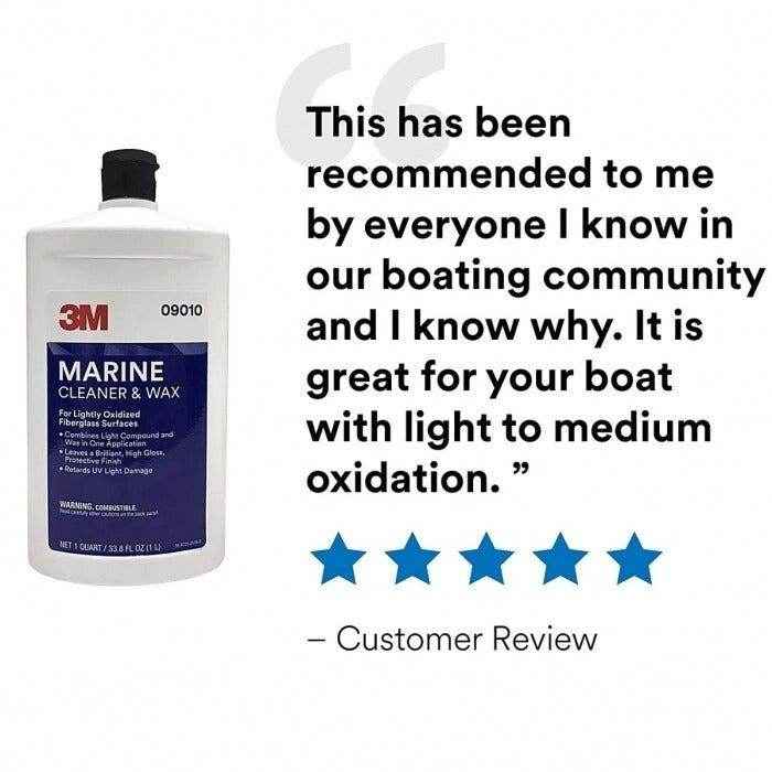 Marine Fiberglass Cleaner and Wax - 33.8 oz. | 3M 9010 - MacombMarineParts.com