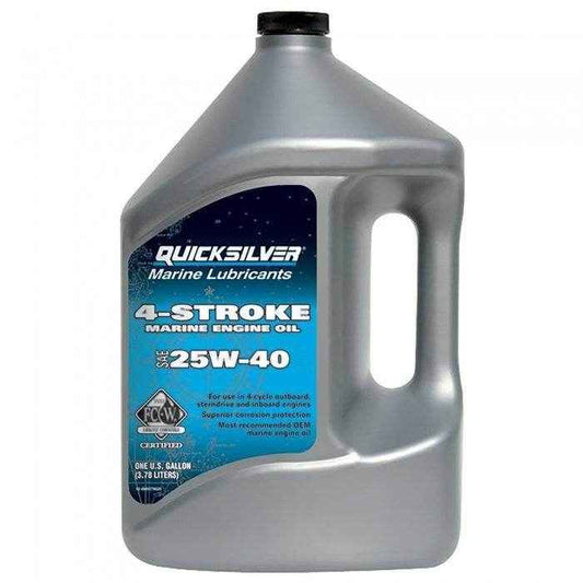 Marine Oil 25W40 4 - Stroke Gallon | Quicksilver 92 - 8M0078620 - MacombMarineParts.com