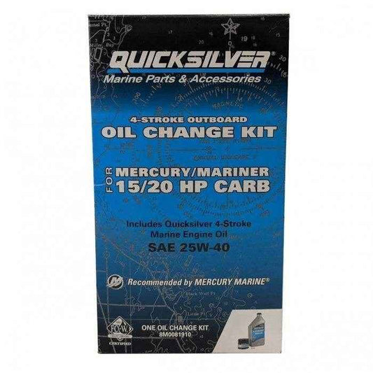 Mercury Oil Change Kit 15/20 HP Carb Models | Quicksilver 8M0081910 - MacombMarineParts.com