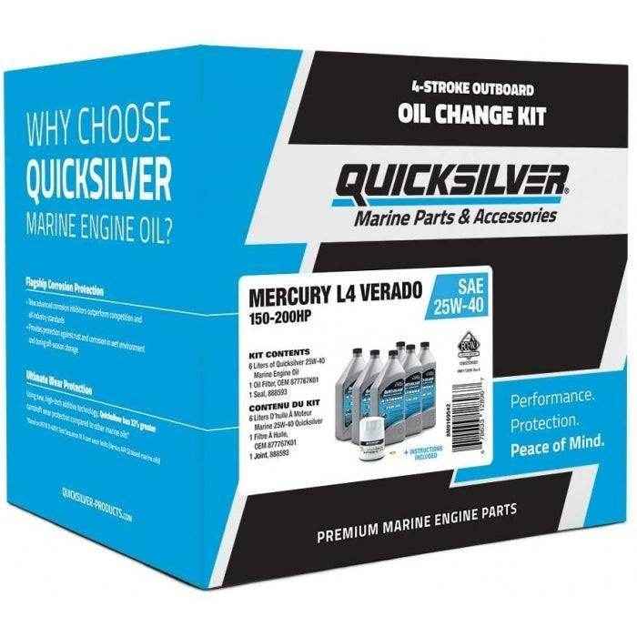 Mercury Oil Change Kit - 200 - 400 HP L6 Verado | Quicksilver 8M0169544 - MacombMarineParts.com