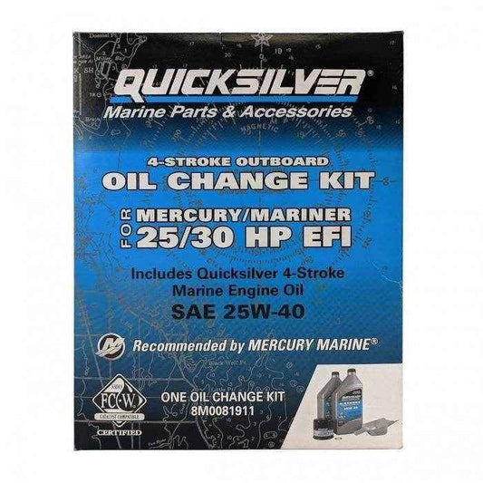 Mercury Oil Change Kit 25/30 HP EFI Models | Quicksilver 8M0081911 - MacombMarineParts.com