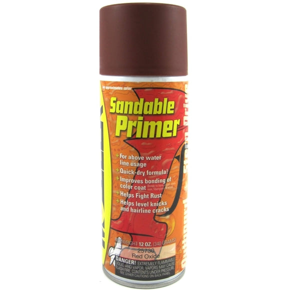 Spray Primer Red Oxide Sandable Primer | Moeller Marine 025730 - macomb-marine-parts.myshopify.com