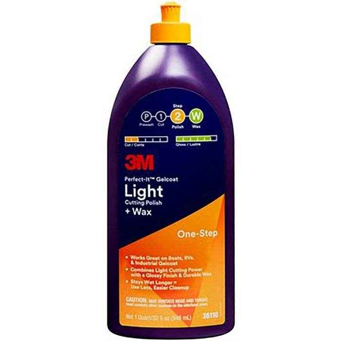 Perfect-It Gelcoat Light Cutting Polish with Wax - 32 oz. | 3M 36110 - MacombMarineParts.com