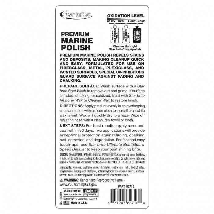 Premium Marine Polish with PTEF - 16 oz. | Star Brite 085716PW - MacombMarineParts.com
