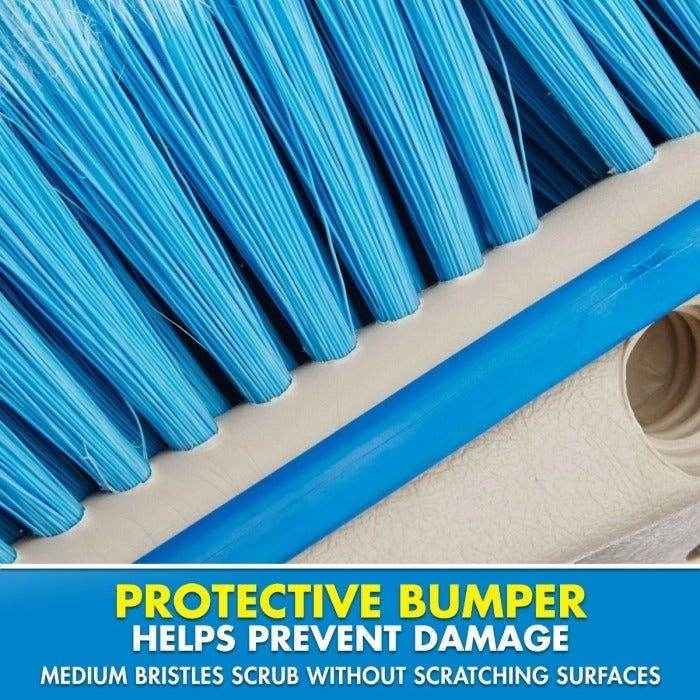 Premium Medium Scrub Brush with Rubber Bumper - 8 in. | Star Brite 040162 - MacombMarineParts.com