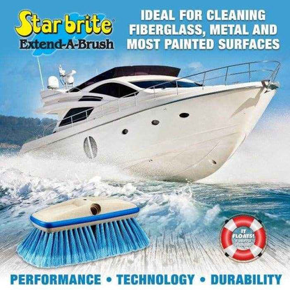 Premium Medium Scrub Brush with Rubber Bumper - 8 in. | Star Brite 040162 - MacombMarineParts.com