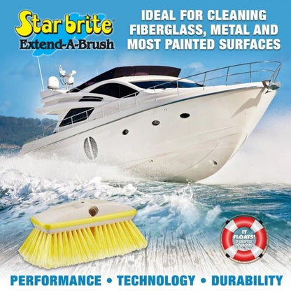 Premium Soft Wash Yellow Brush with Bumper - 8 in. | Star Brite 040161