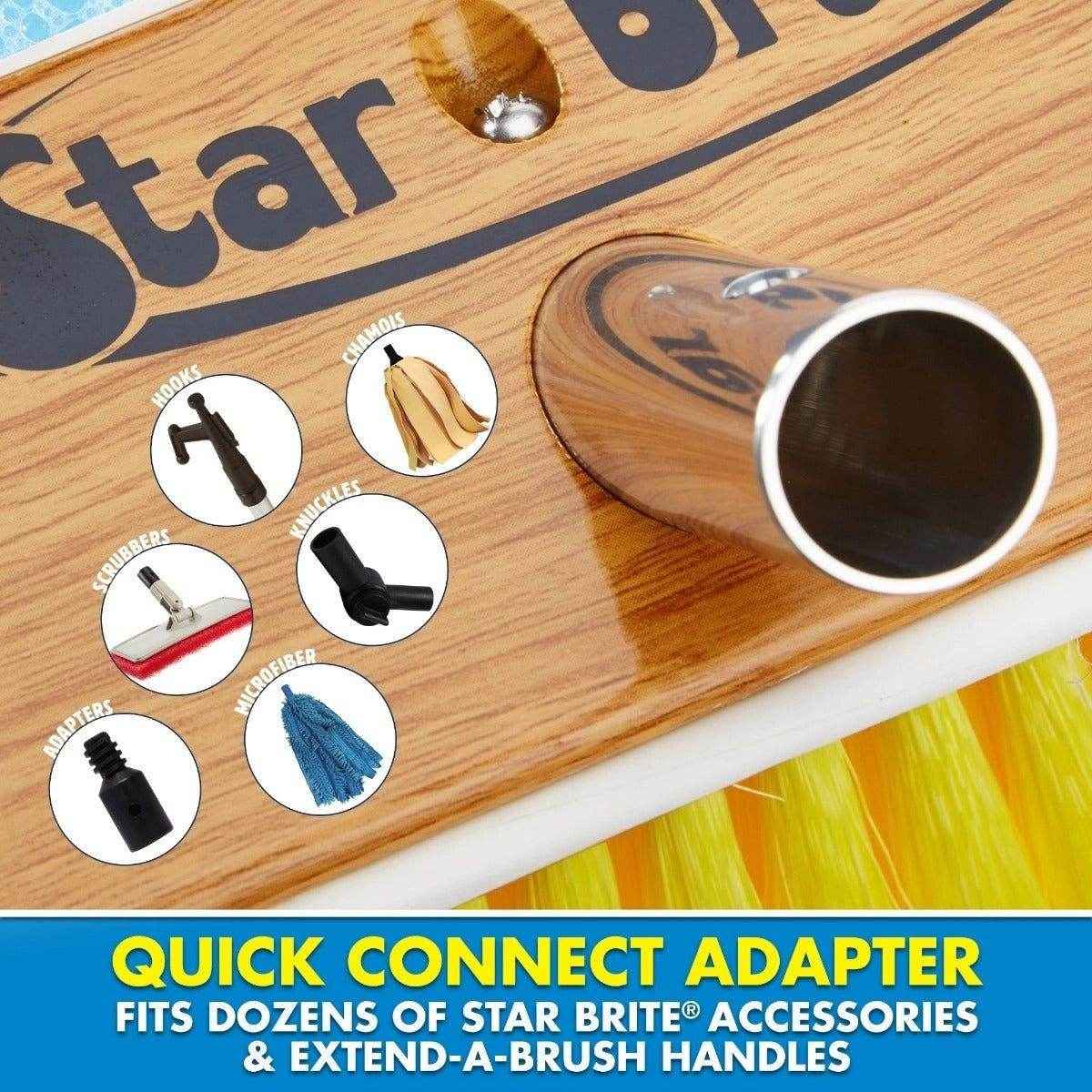 Premium Synthetic Wood Brush - Soft - Yellow | Star Brite 040170 - MacombMarineParts.com