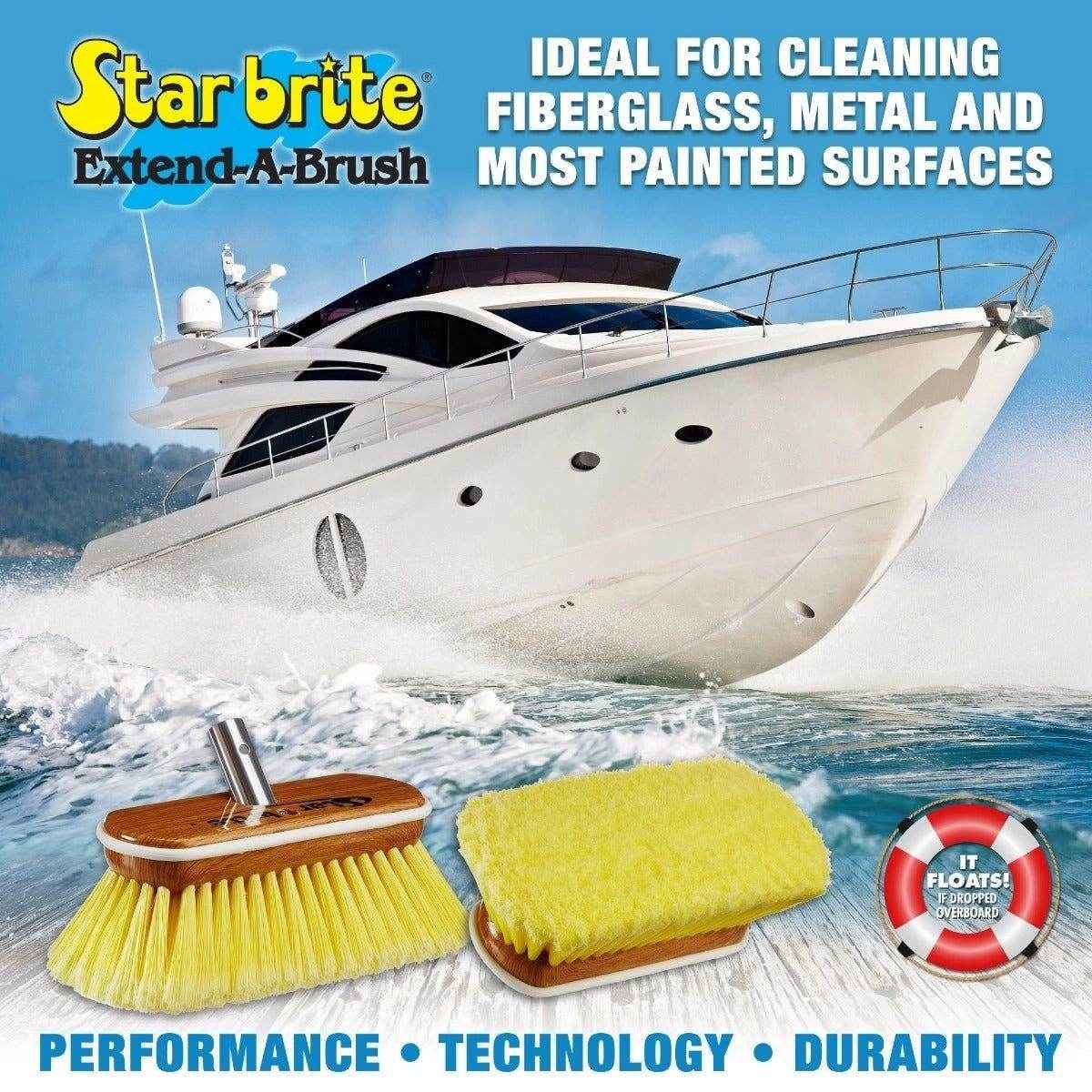 Premium Synthetic Wood Brush - Soft - Yellow | Star Brite 040170 - MacombMarineParts.com