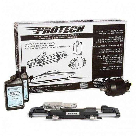 Protech 2.0 Universal Front Mount Outboard Hydraulic Steering System | Uflex PROTECH 2.0 - MacombMarineParts.com